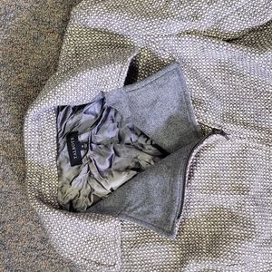 Talbots Gray Tweed Zipper coat 16